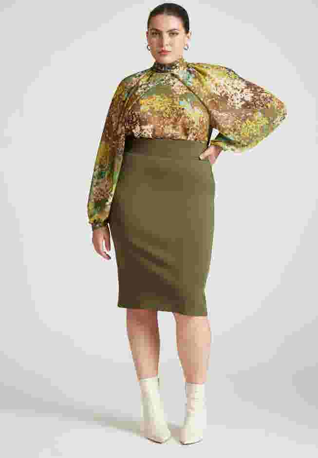 Neoprene Pencil Skirt image number 0