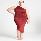 Ruched One Shoulder Dress image number null