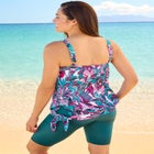 Blouson Tankini Top with Adjustable Straps image number null