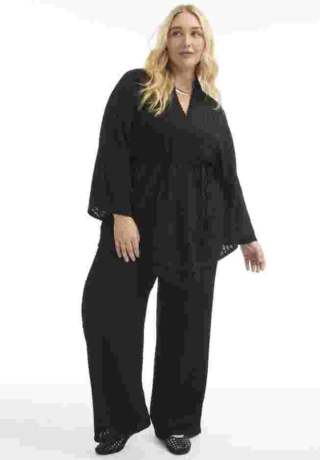Tie Waist Knitted Kimono image number 0