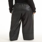 Cuffed Faux Leather Pants image number null