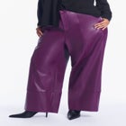 Cuffed Faux Leather Pants image number 1