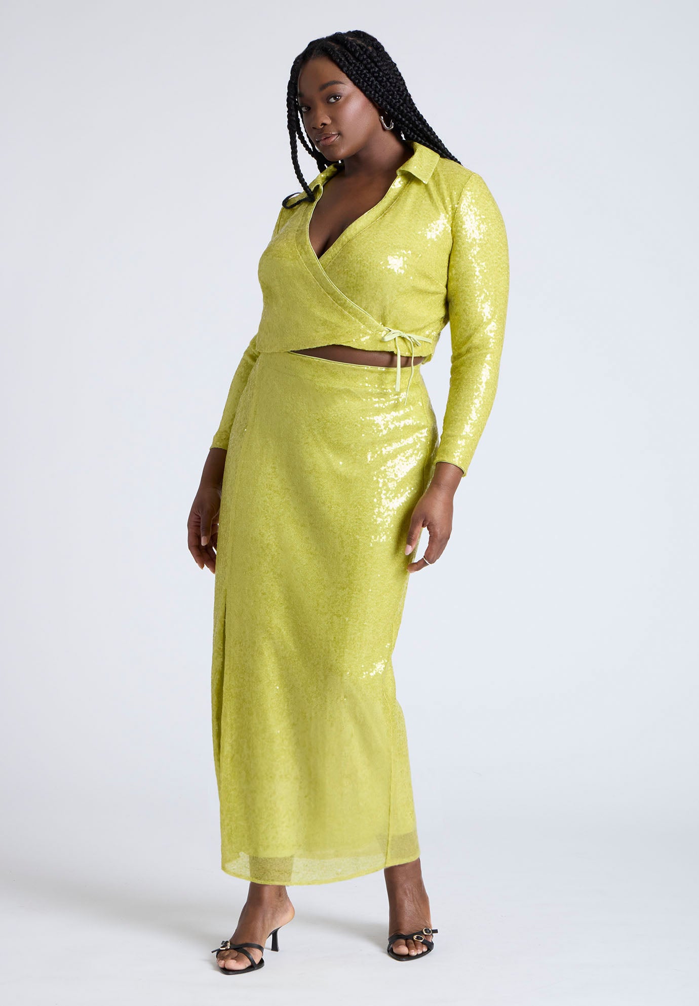 Sequin Column Midi Skirt  image number 0