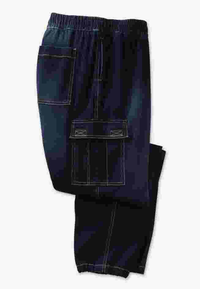 Pull-on Adjustable Denim Sweats image number 0