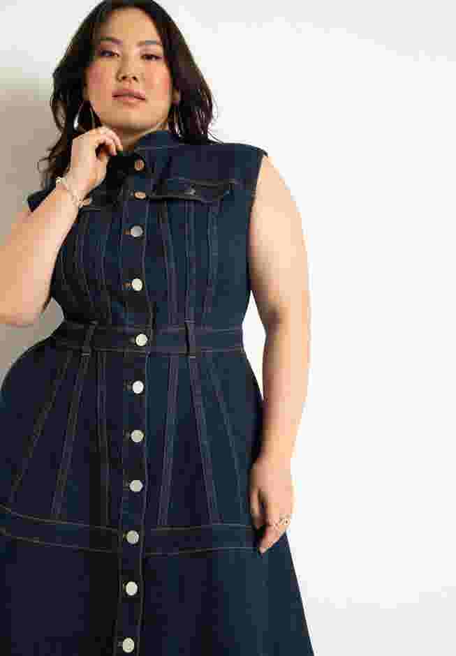 Fit & Flare Denim Dress image number 2
