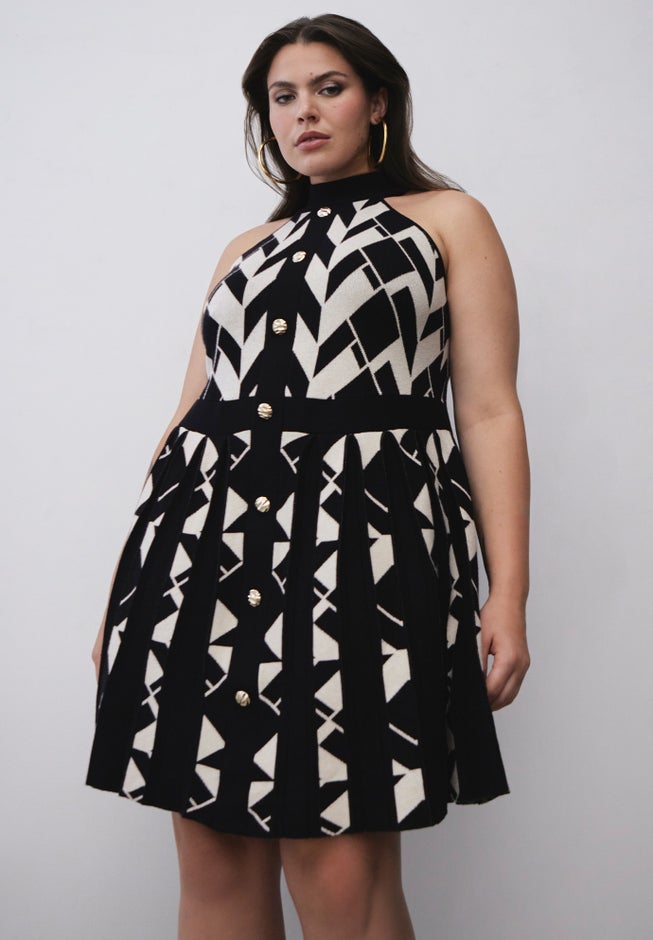Mock Neck Mini Dress image number 0