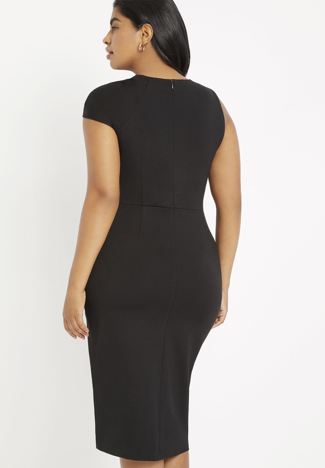 Twisted Shoulder Sheath Dress image number 2