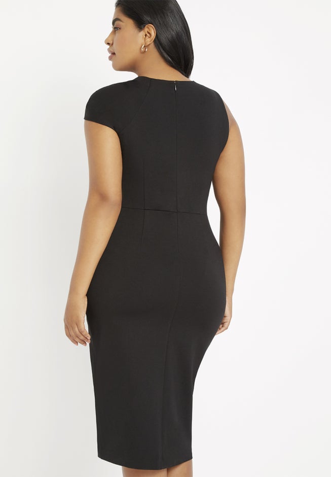 Twisted Shoulder Sheath Dress image number 2