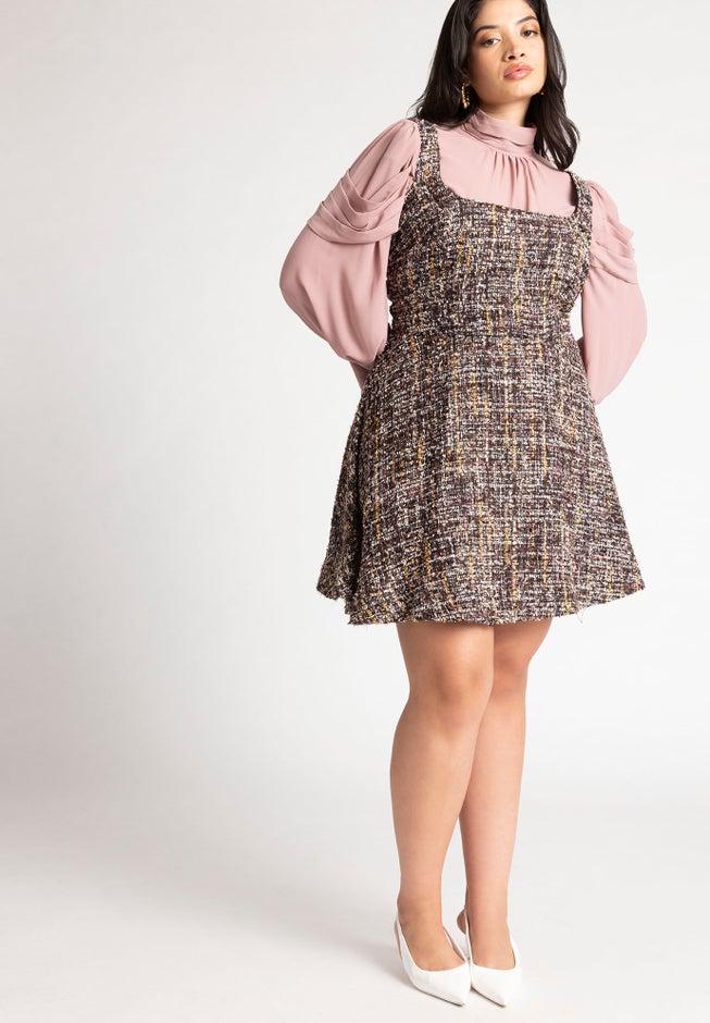 Flare Tweed Mini Jumper image number 2