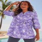 Pintuck Buttonfront Blouse image number null