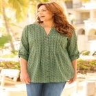 Pintuck Buttonfront Blouse image number null