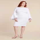 Flare Sleeve Scuba Dress image number null