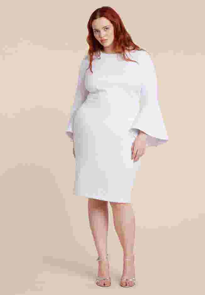 Flare Sleeve Scuba Dress image number 0