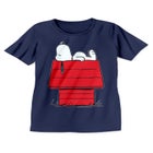Peanuts Navy Snoopy House Crewneck Tee image number null