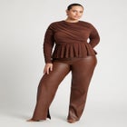 Shirred Peplum Top image number null