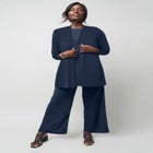 Stretch Knit Open Front Knit Topper image number null