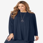 Stretch Knit Open Front Knit Topper image number null