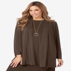 Stretch Knit Open Front Knit Topper image number 0