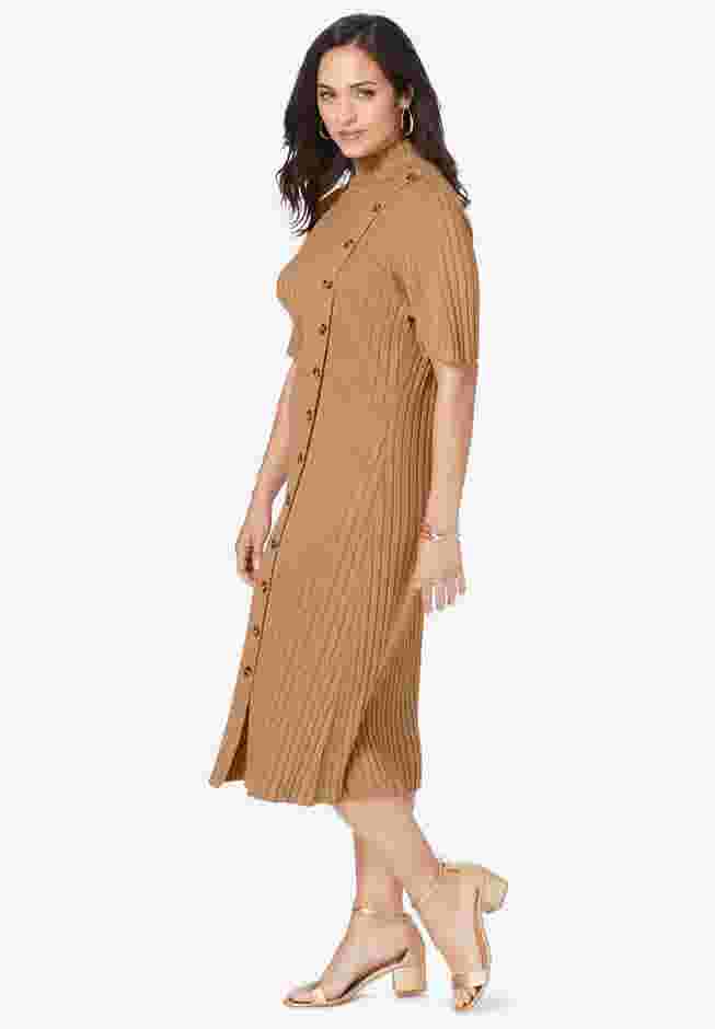 Button Front Sweater Dress image number 3