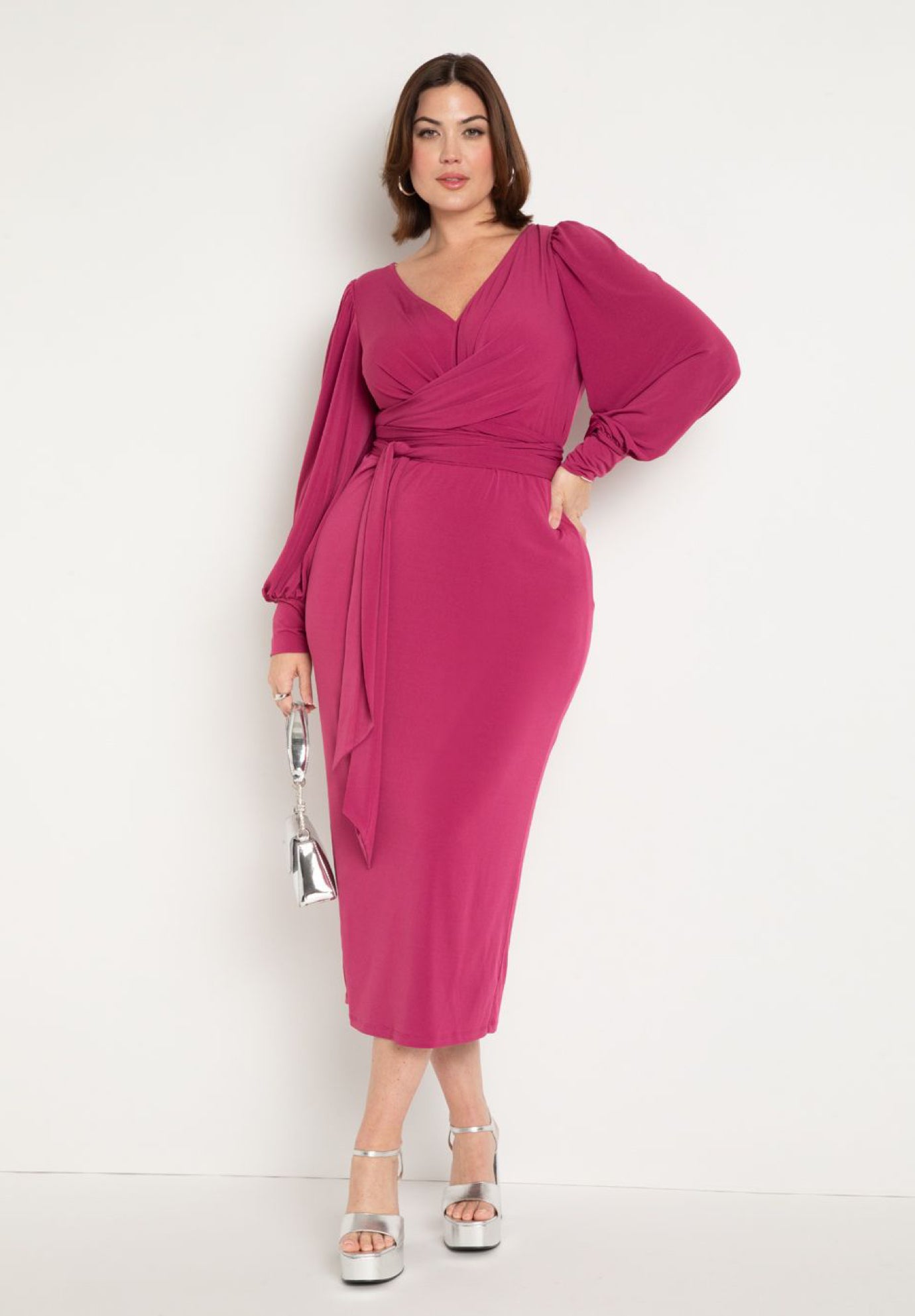 Cross Front Midi Dress image number 0