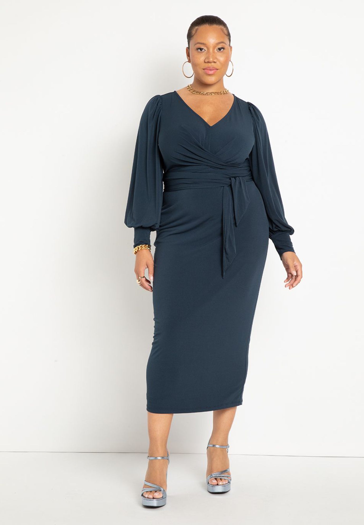 Cross Front Midi Dress image number 0