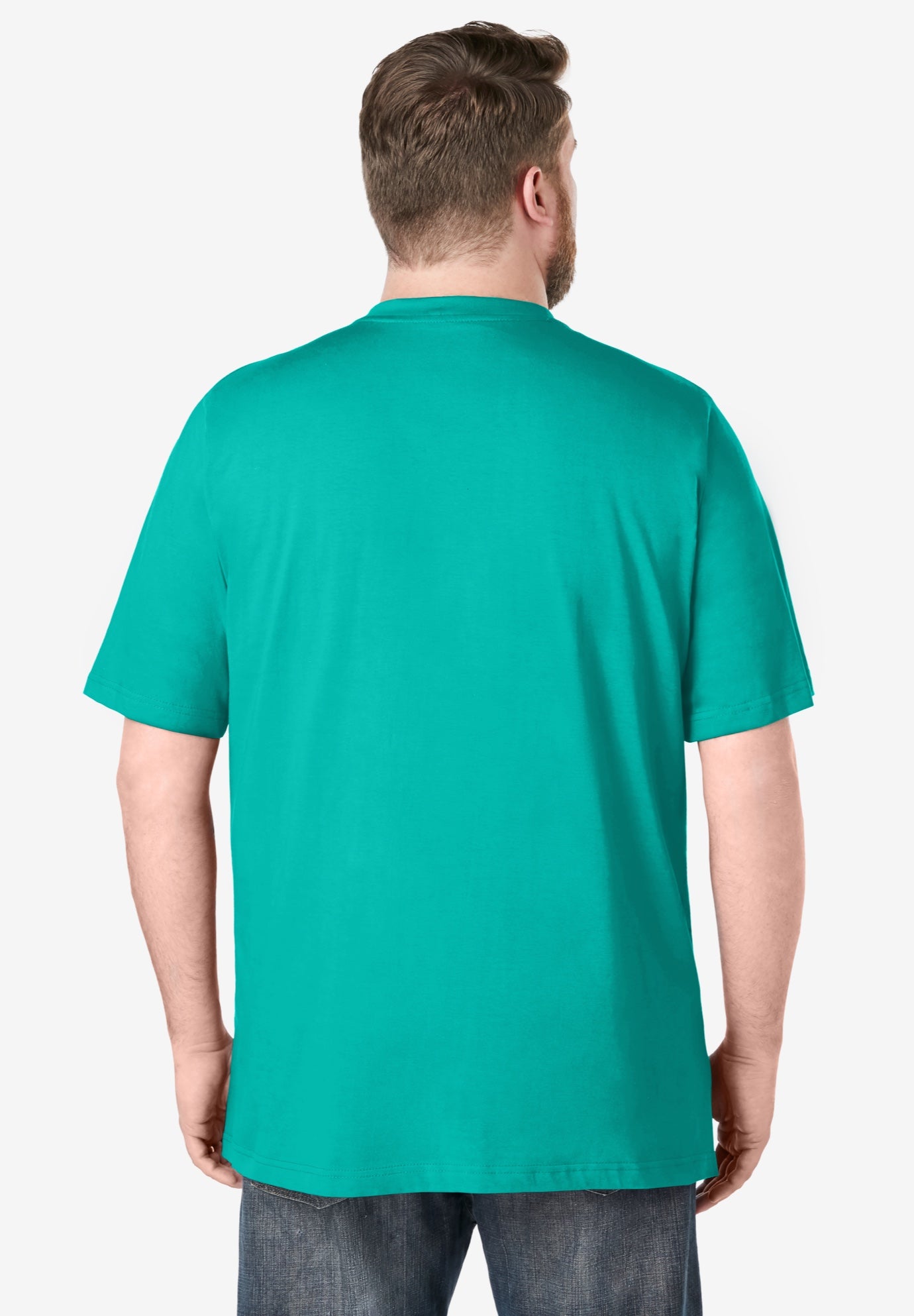 Shrink-Less Lightweight Henley T-Shirt image number 1