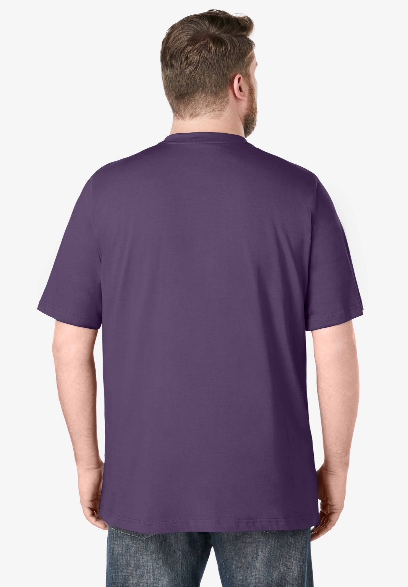 Shrink-Less Lightweight Henley T-Shirt image number 1