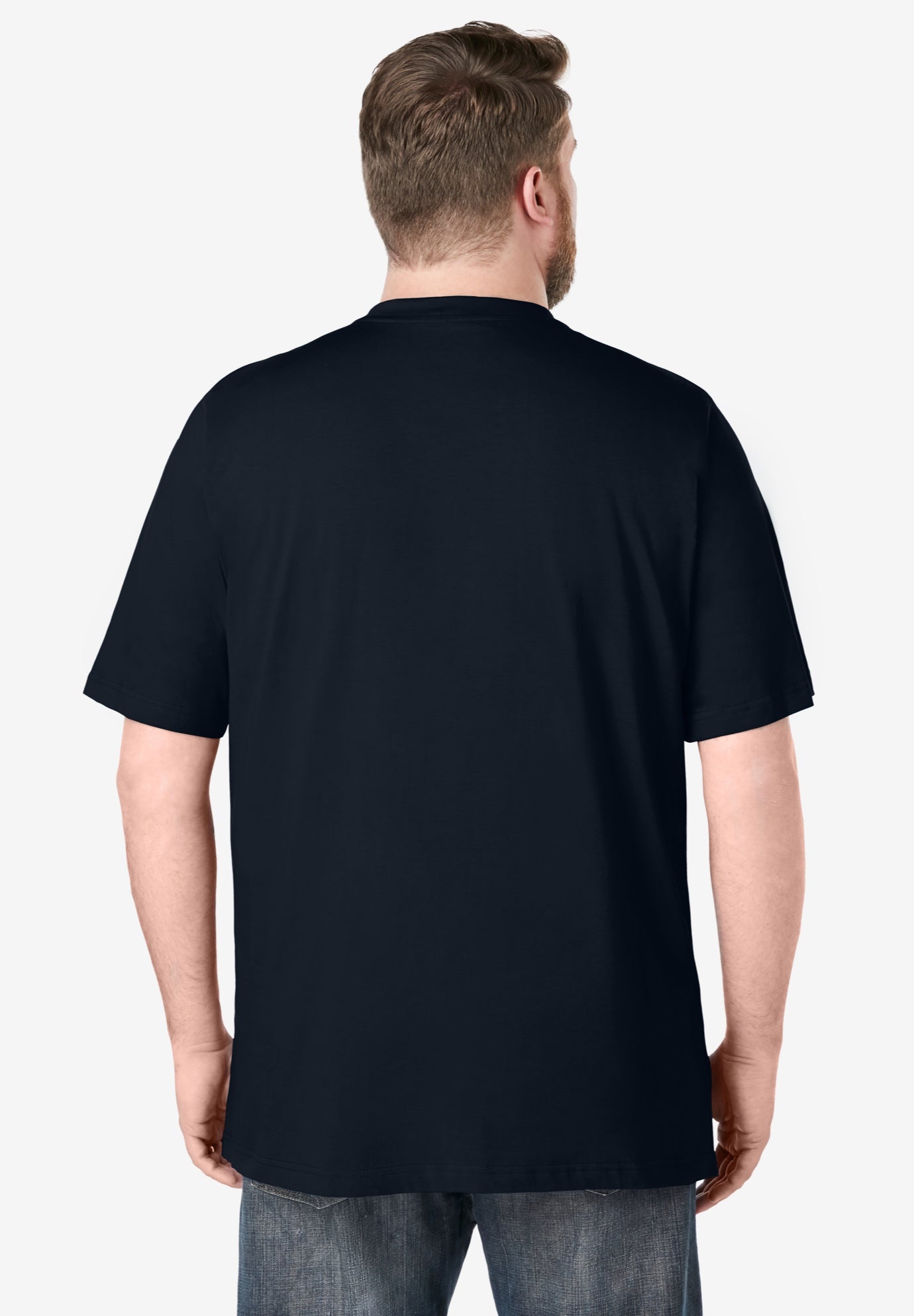 Shrink-Less Lightweight Henley T-Shirt image number 1