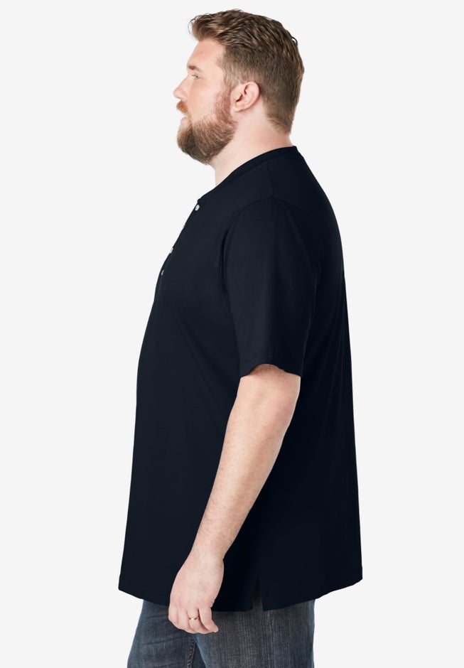 Shrink-Less Lightweight Henley T-Shirt image number 2