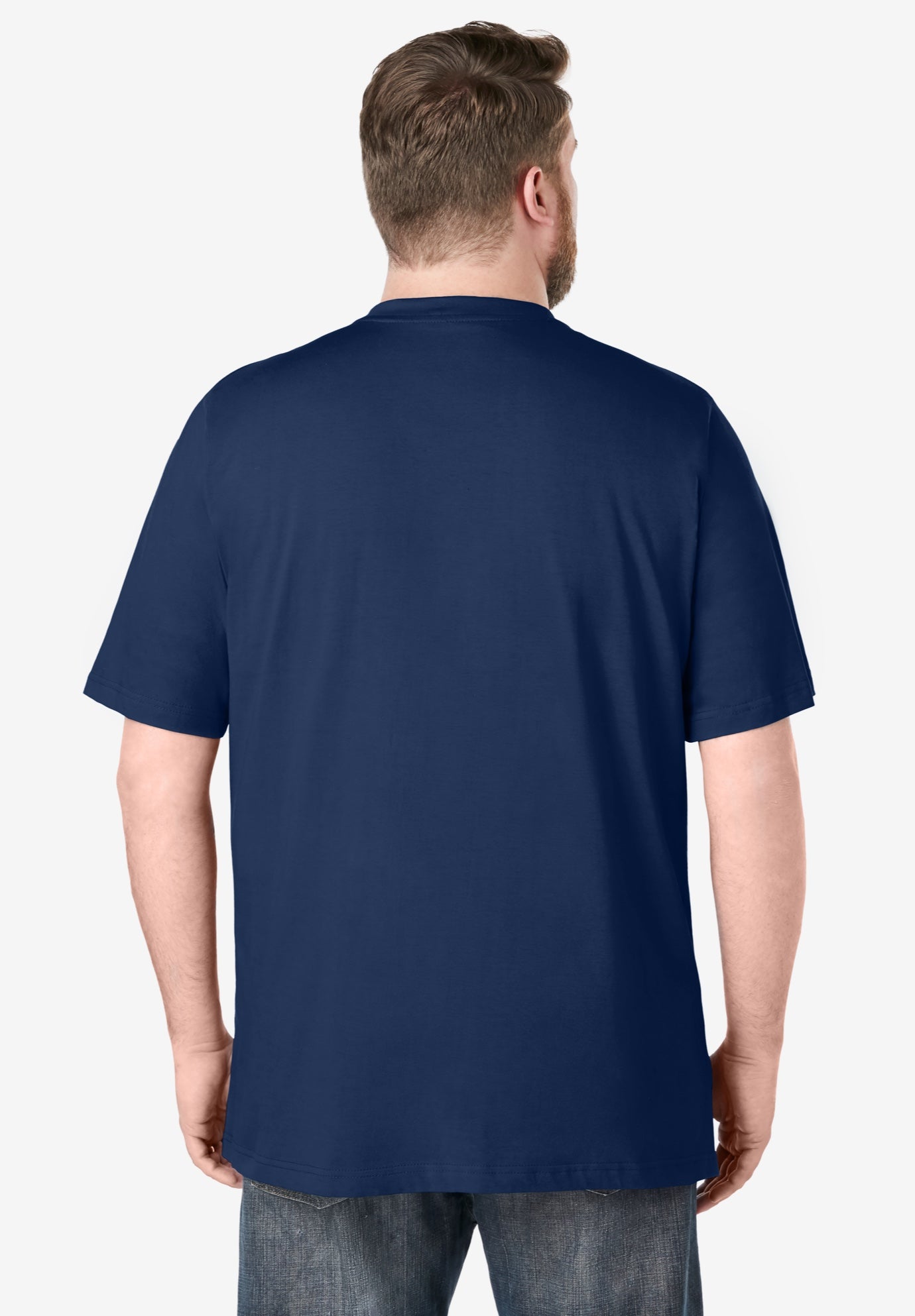 Shrink-Less Lightweight Henley T-Shirt image number 1