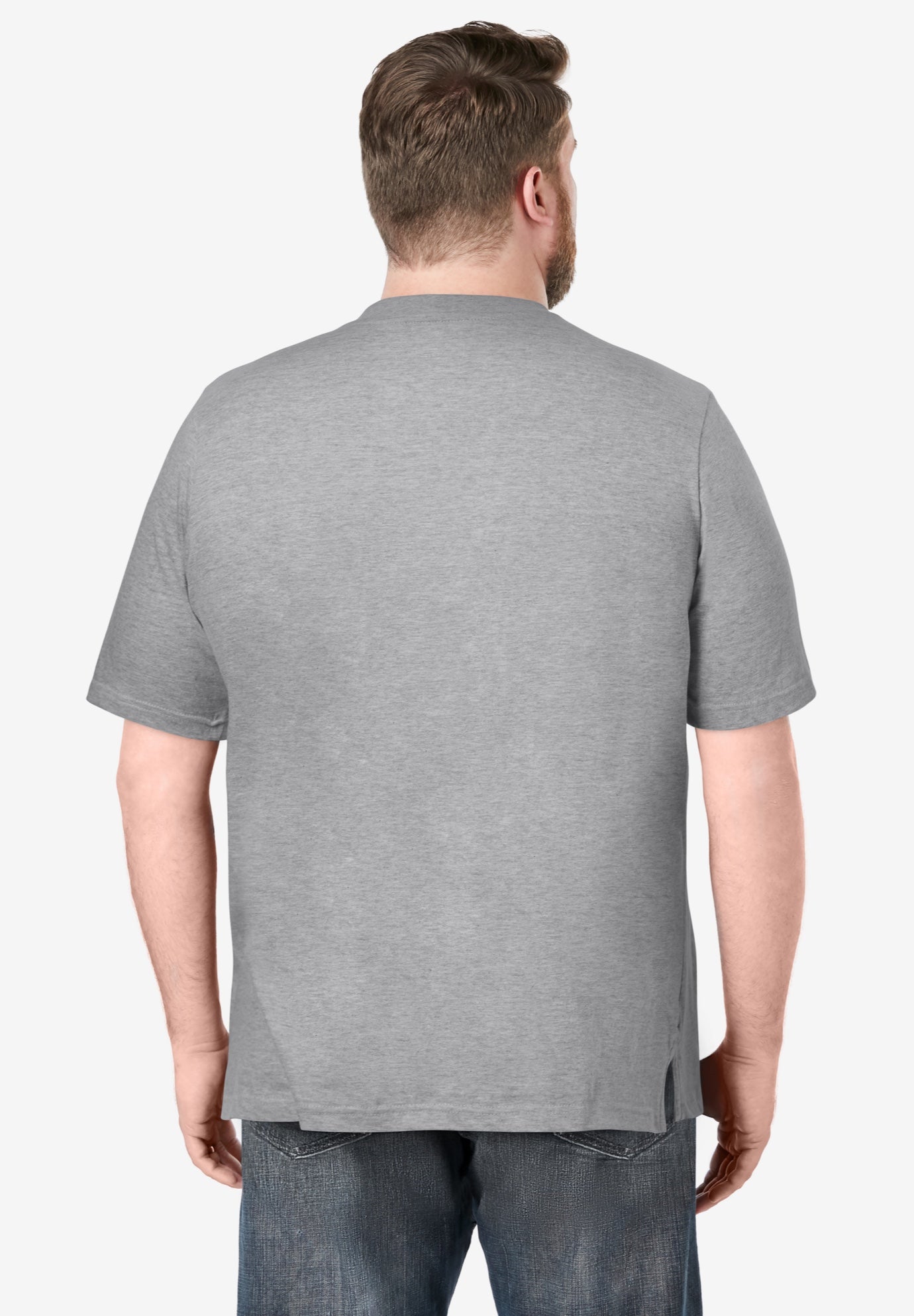 Shrink-Less Lightweight Henley T-Shirt image number 1