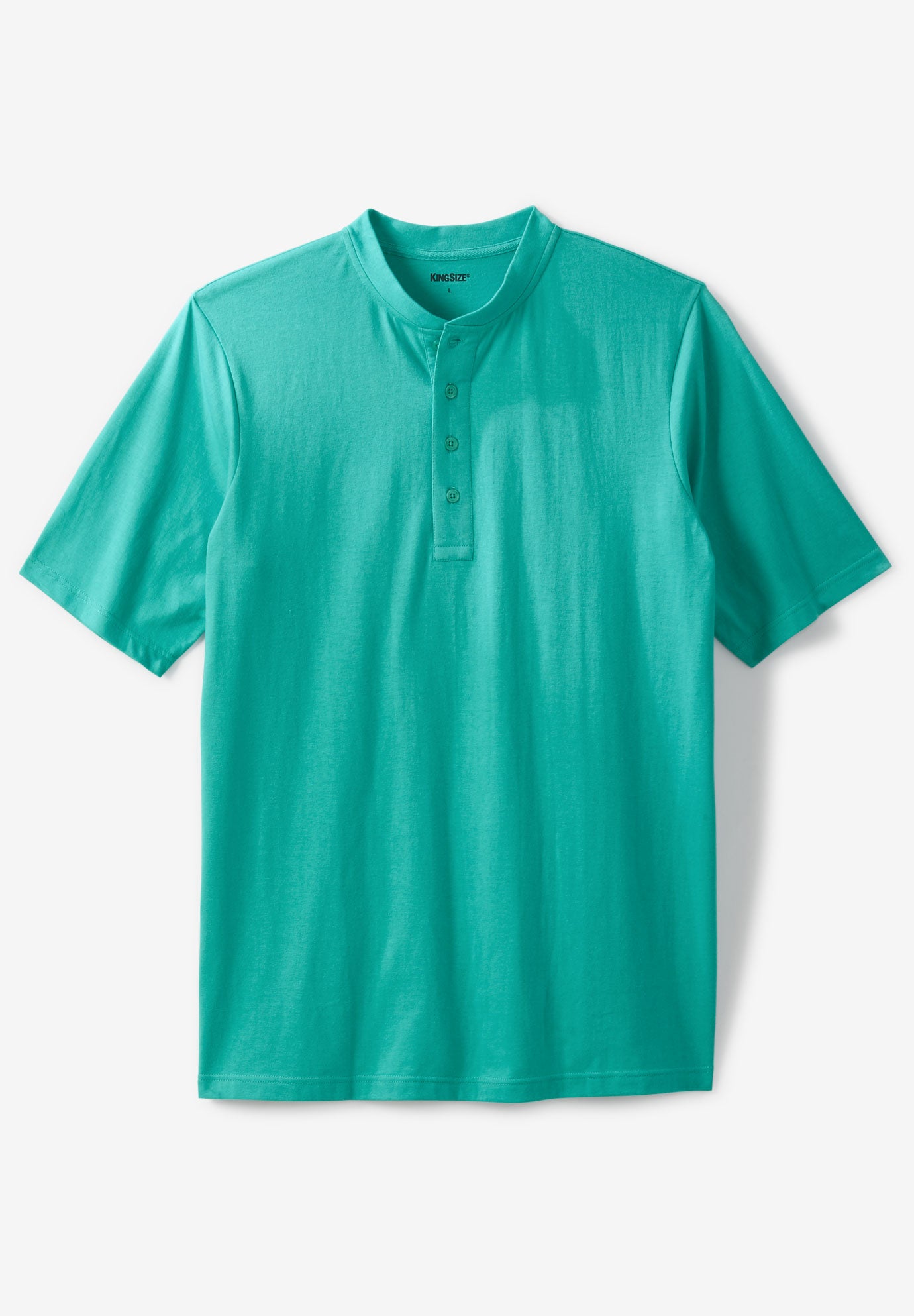 Shrink-Less Lightweight Henley T-Shirt image number 0