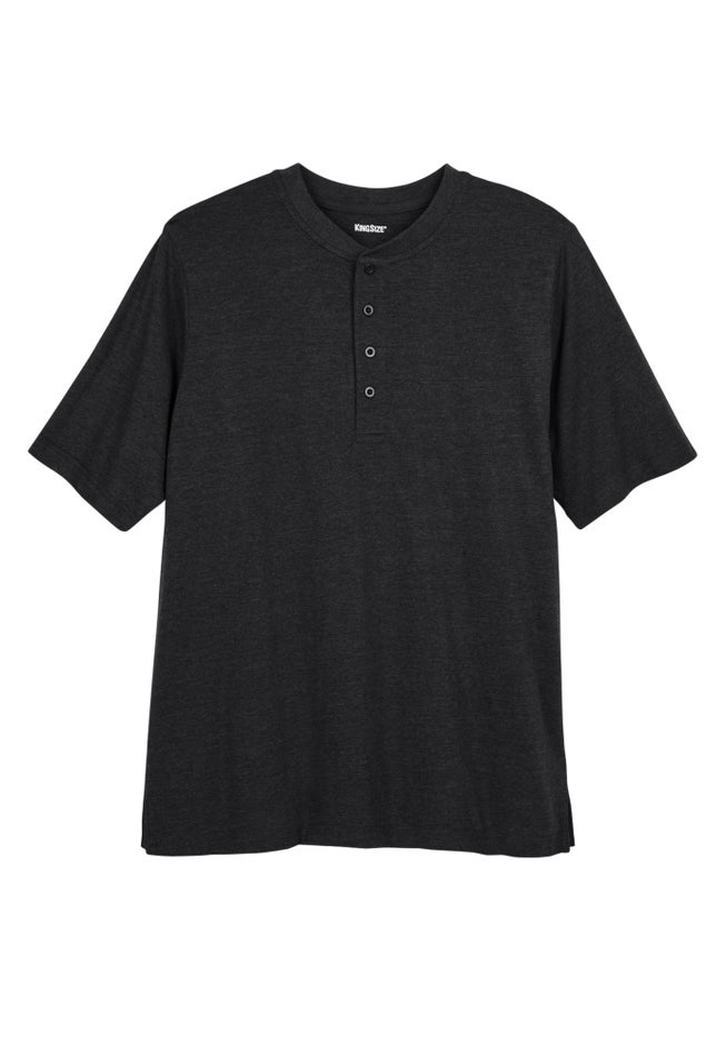 Shrink-Less Lightweight Henley T-Shirt image number 0
