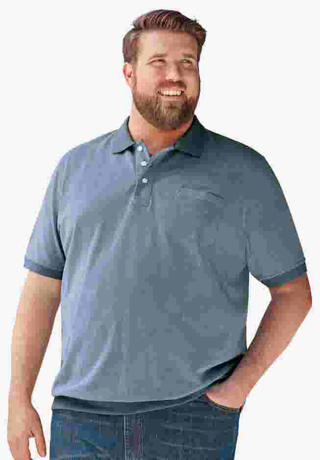 No Tuck Pocket Shrink-Less™ Cotton Polo Shirt image number 2