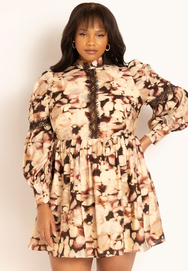 Lace Detail Mini Dress image number 3