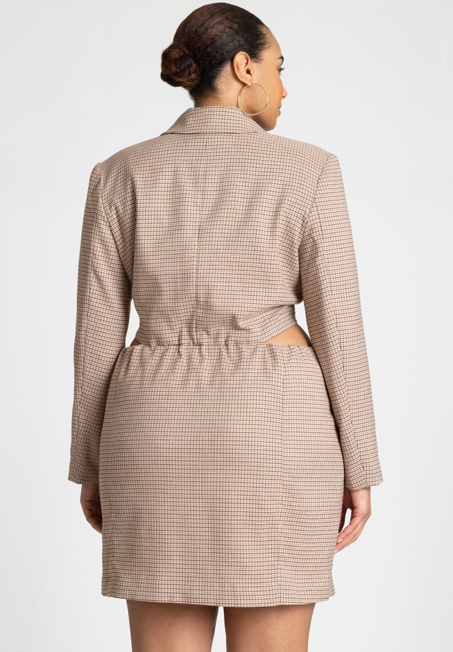 Open Front Blazer Dress image number 3