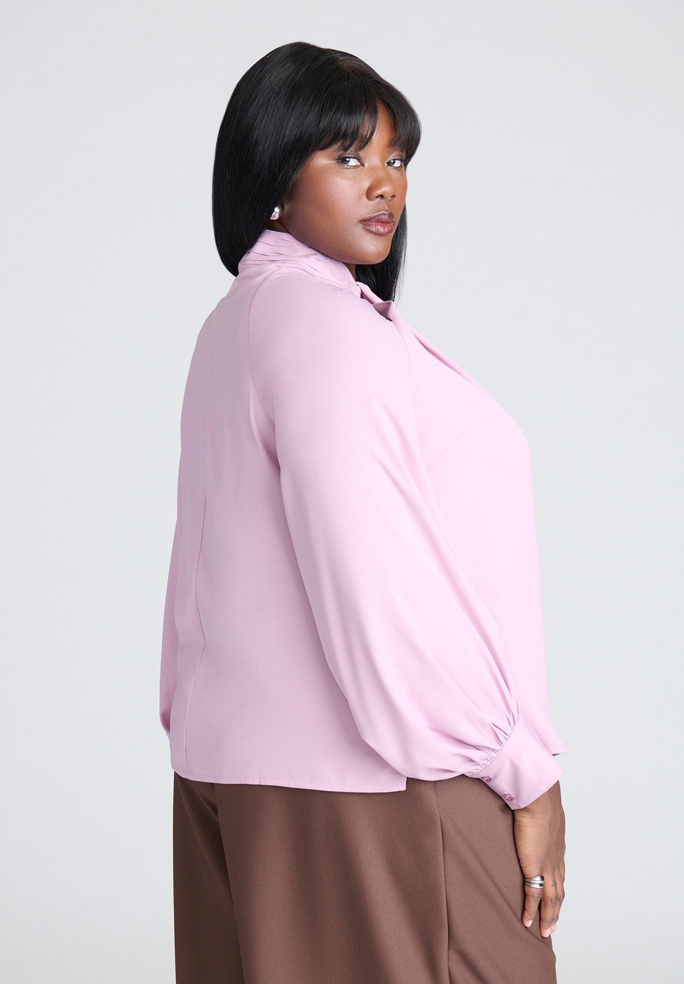 Neck Tie Top With Cut Outs image number 1