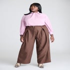 Neck Tie Top With Cut Outs image number null