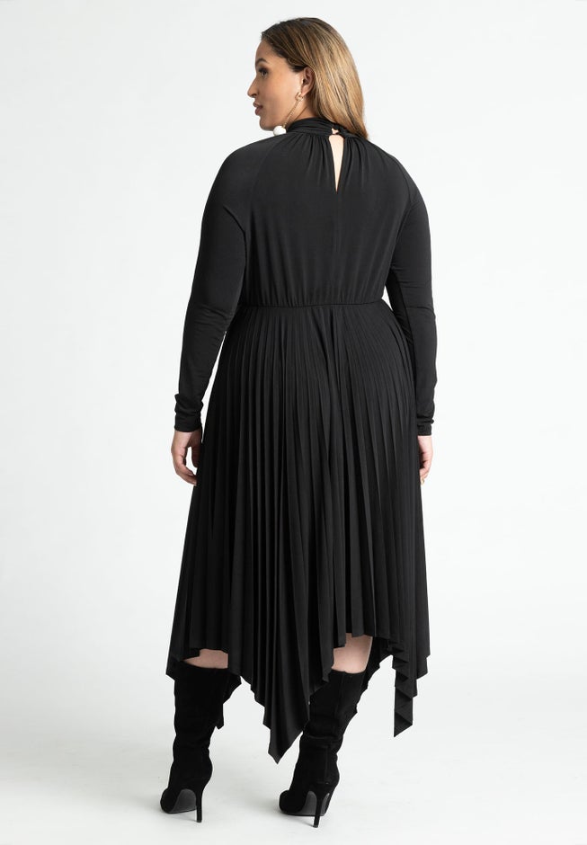 Pleated Skirt Raglan Dress image number 3