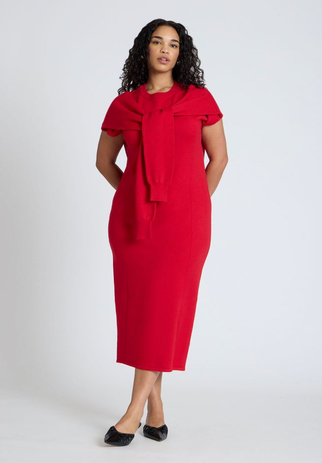 Sleeve Detail Sweater Dress image number 1