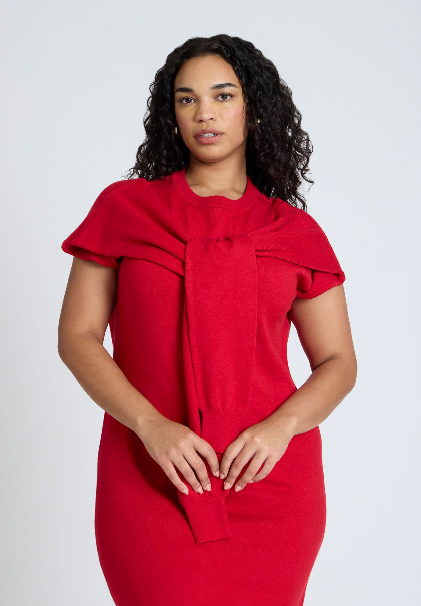 Sleeve Detail Sweater Dress image number 3