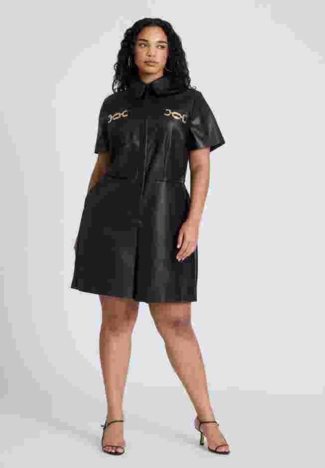 Leather Short Romper image number 0