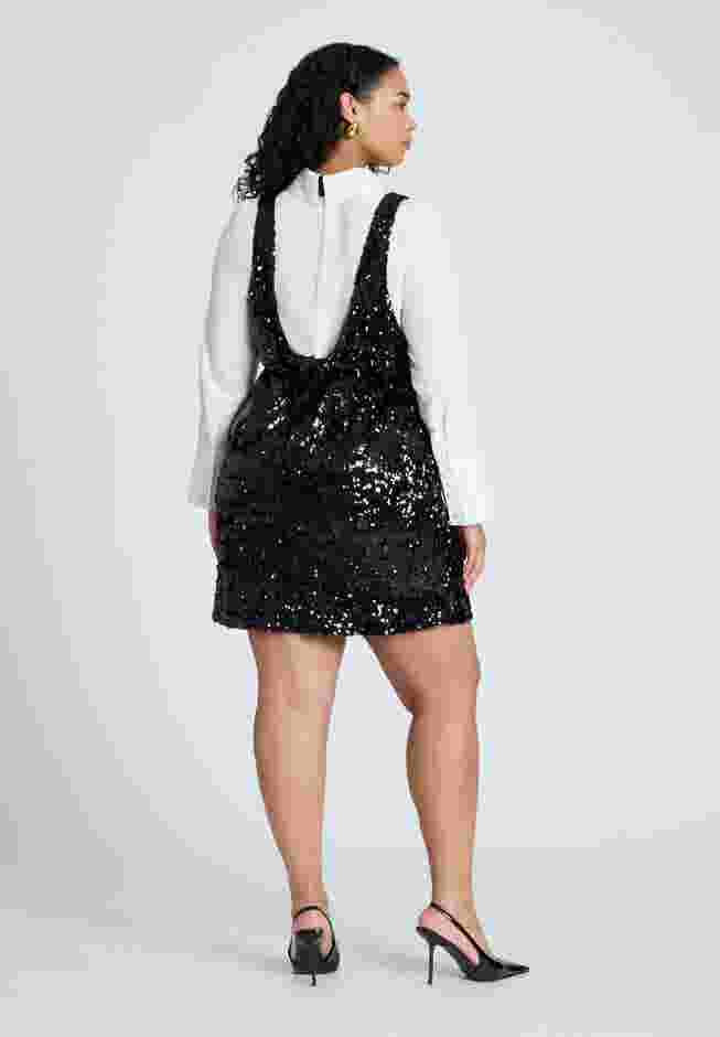 Bow Blouse Sequin Mini Dress image number 1