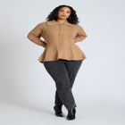 Peplum Zipper Sweater image number null