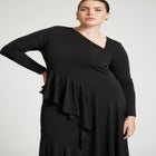 Asym Neckline Flounce Dress image number null