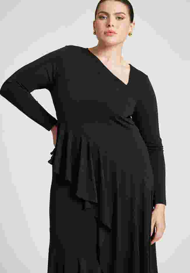 Asym Neckline Flounce Dress image number 1