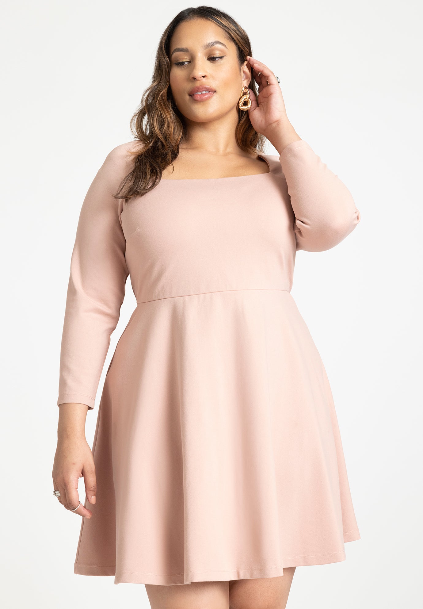 Square Neck Mini Dress image number 5