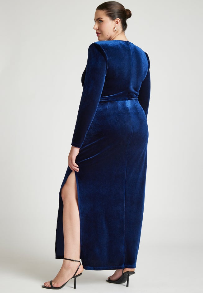 Velvet Tie Waist Gown image number 3