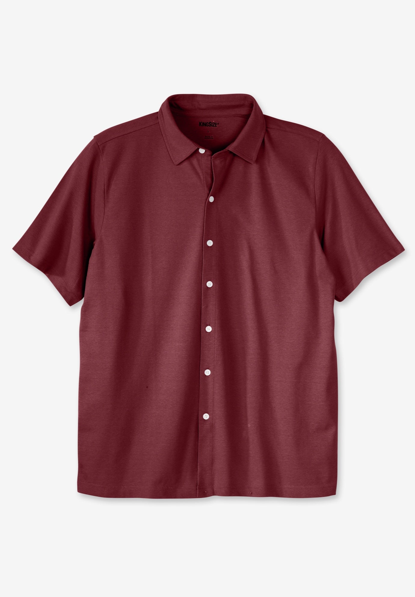 Lightweight Stretch Mesh Piqué Button Down Shirt image number 0