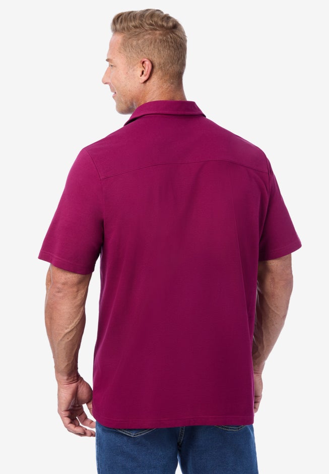 Lightweight Stretch Mesh Pique Polo image number 1
